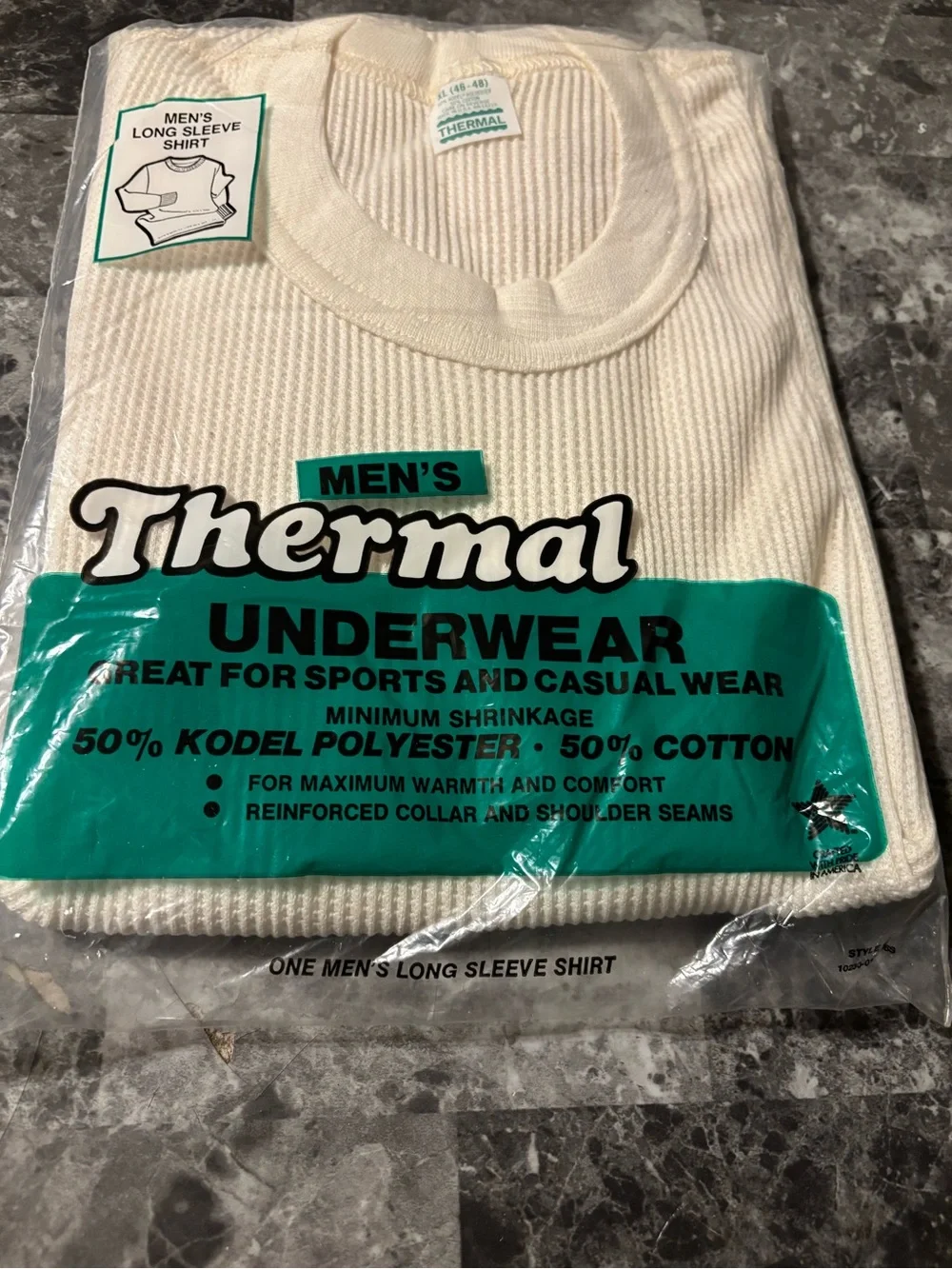 Men's Thermal Long Sleeve Undershirt - Cream
